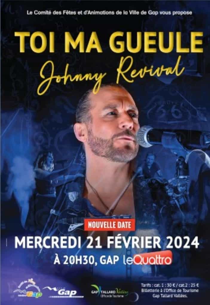 Concert de Toi Ma Gueule - Johnny Halliday Revival, le 21 février 2024 à Gap, au Quattro